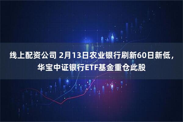 线上配资公司 2月13日农业银行刷新60日新低，华宝中证银行ETF基金重仓此股